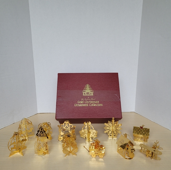 Danbury Mint Holiday Danbury Mint Metal Gold Christmas Ornaments